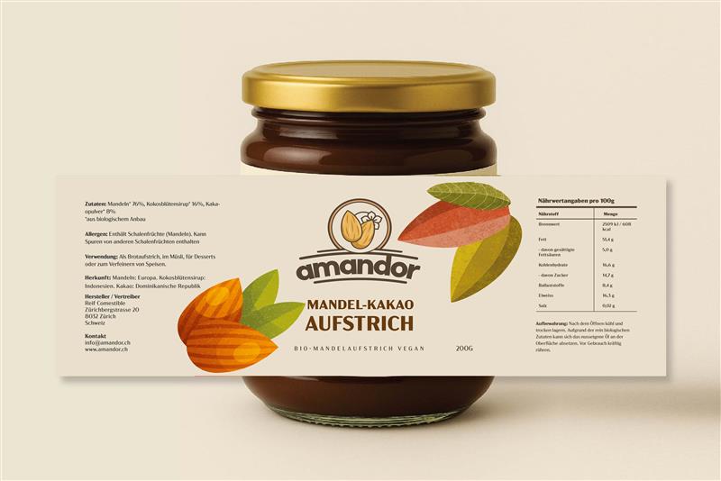 Veganer Bio-Mandel-Kakao-Aufstrich