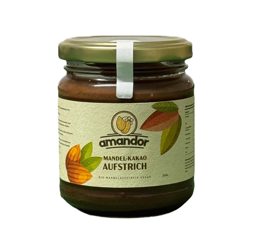 Veganer Bio-Mandel-Kakao-Aufstrich